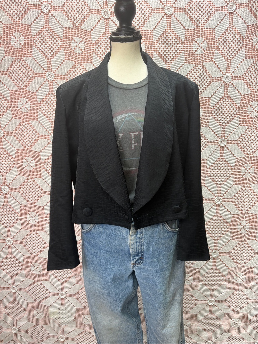 Vintage 1980s LOOKS Black Cropped Blazer – Made in Canada